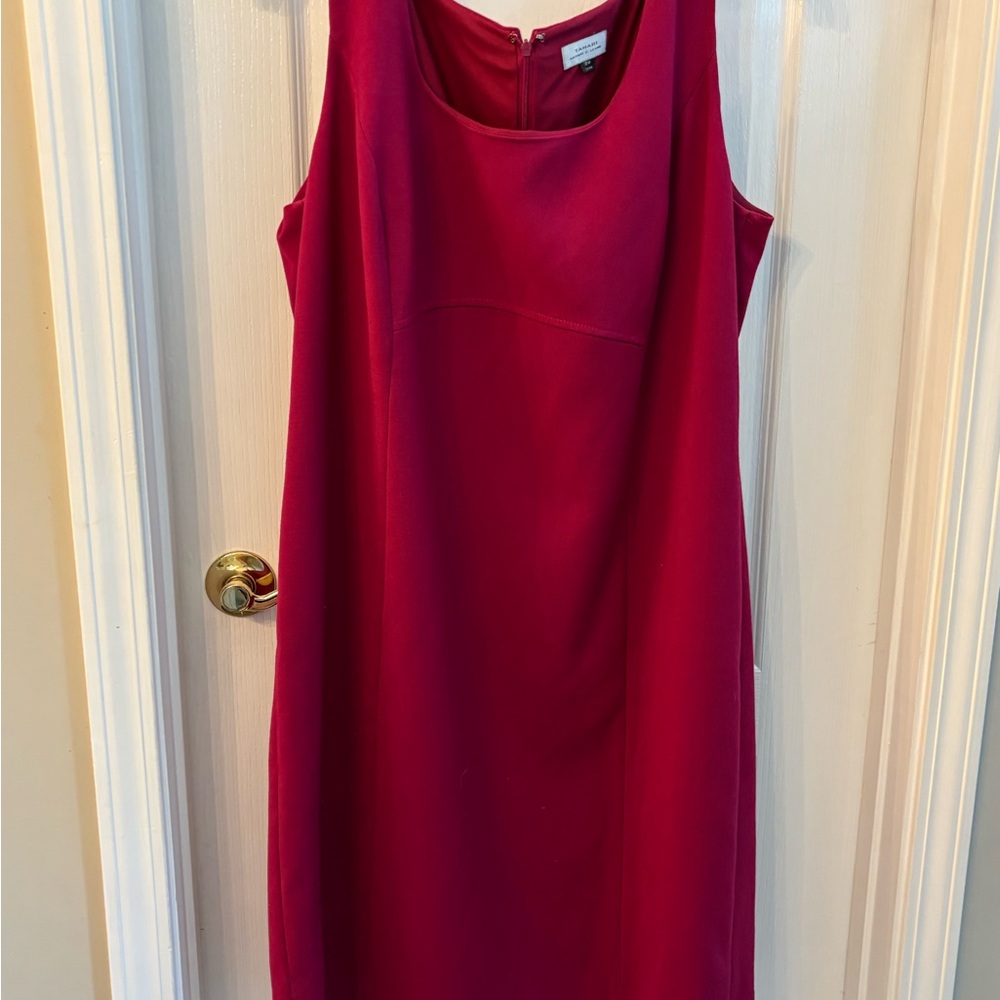 Tahari Rich Red Midi Dress